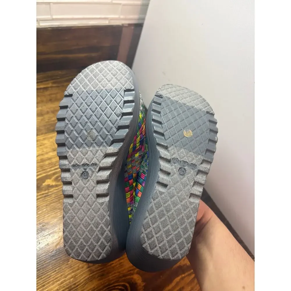 St. John's Bay Multi Color Woven Wedges Size 6.5‎